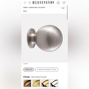 Rejuvenation Ball Cabinet Knobs in Brushed Nickel (1 1/4 inch)